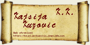 Kajsija Kuzović vizit kartica